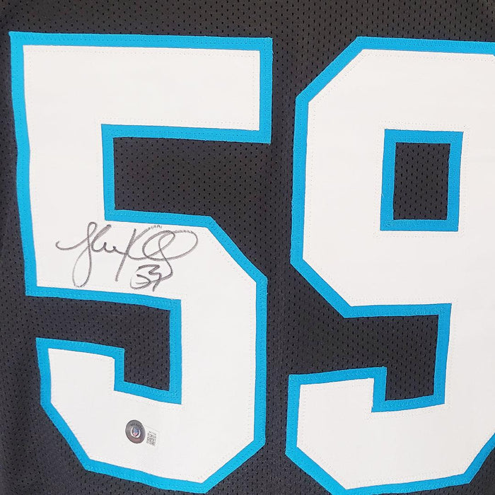 Luke Kuechly Signed Custom Jersey - Beckett Authentic - Black