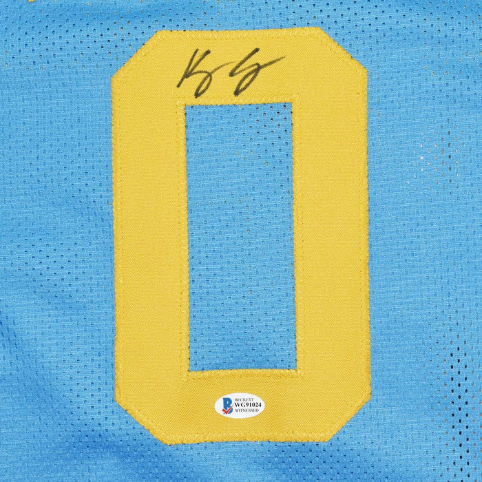 Kyle Kuzma Signed Los Angeles Pro Light Blue Basketball Jersey (Beckett) - RSA