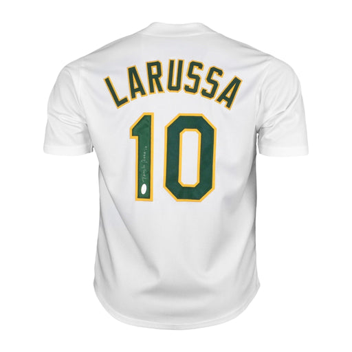 Tony La Russa Signed Oakland White Jersey (JSA) - RSA