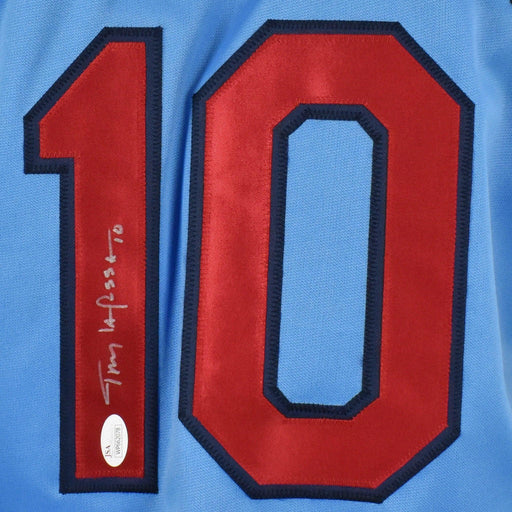 Tony La Russa Signed St. Louis Blue Baseball Jersey (JSA) - RSA