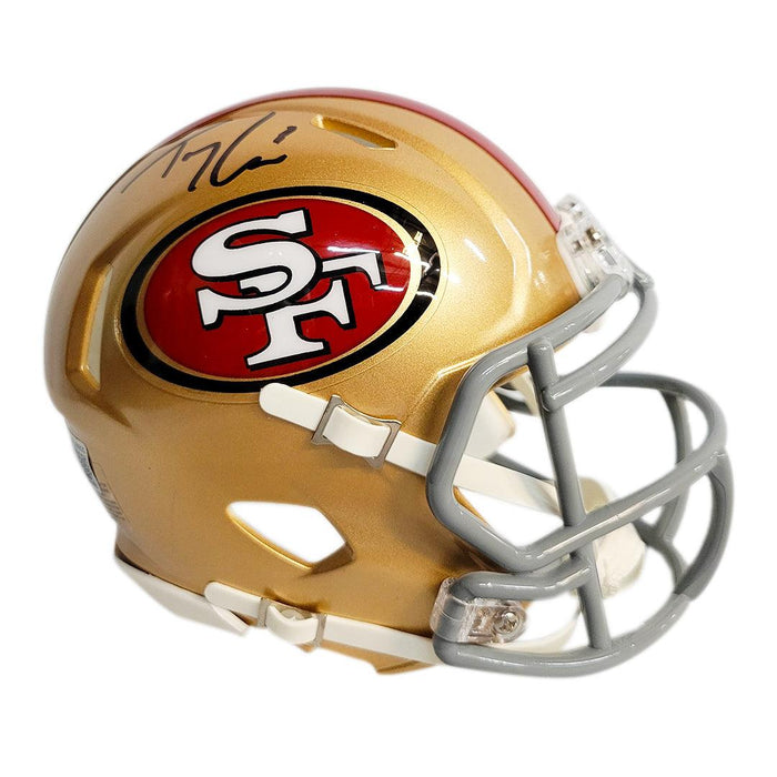 Trey Lance Signed San Francisco 49ers Speed Mini Replica Football Helmet (Beckett) - RSA
