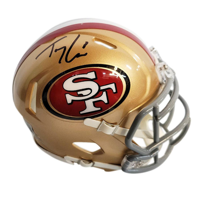 Trey Lance Signed San Francisco 49ers Speed Mini Replica Football Helmet (Beckett) - RSA