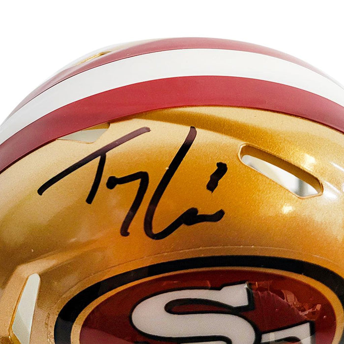 Trey Lance Signed San Francisco 49ers Speed Mini Replica Football Helmet (Beckett) - RSA