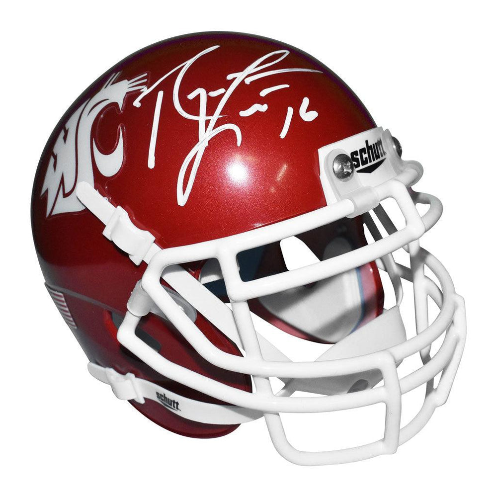 Ryan Leaf Signed Washington State Cougars Mini Schutt Red Football Helmet  (Beckett)