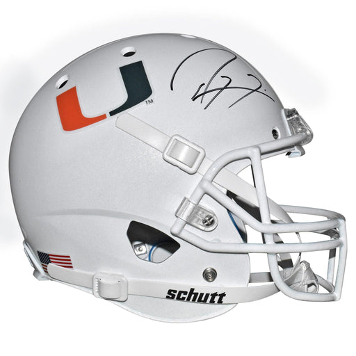 Ray Lewis Miami Hurricanes Signed White Riddell Speed Mini Helmet