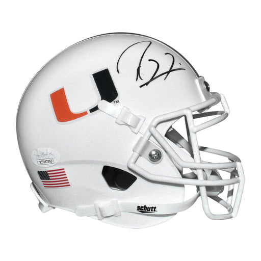 Buy Ray Lewis Autographed/Signed Miami Hurricanes White Logo Football