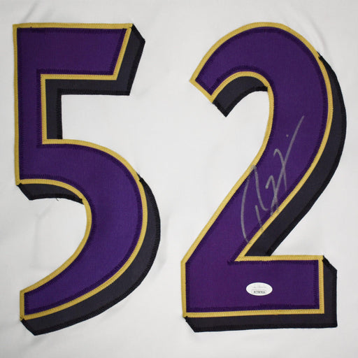 Ray Lewis Authentic Signed Purple Framed Pro Style Jersey