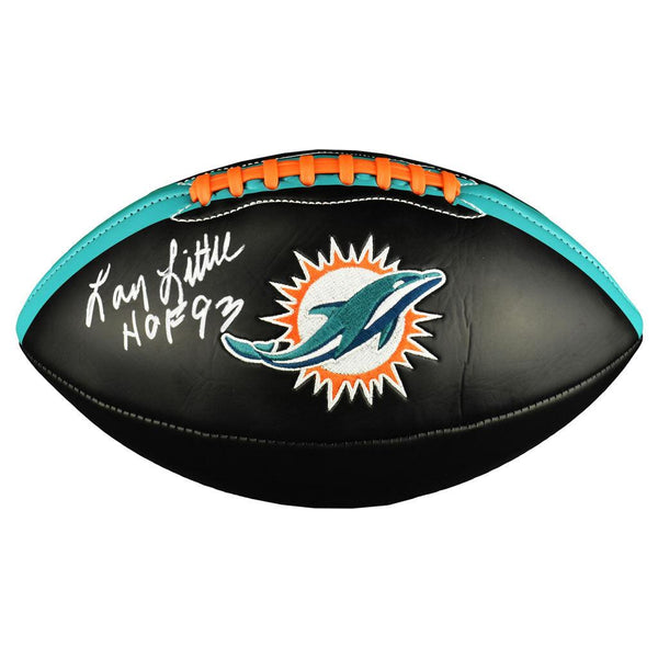 Larry Little Signed HOF 93 Inscription Miami Dolphins Official NFL Tea — RSA