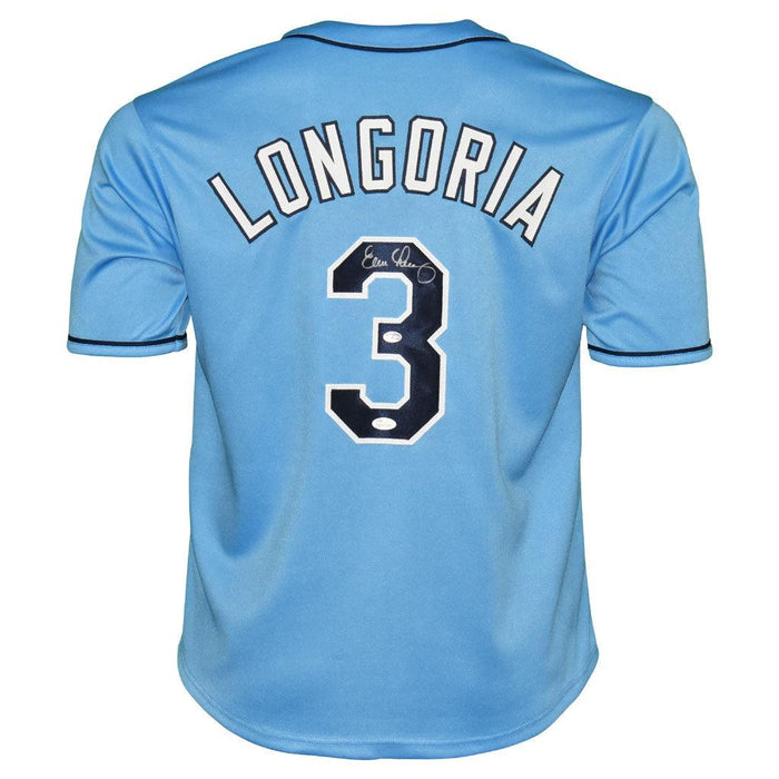 Evan Longoria Signed Tampa Bay Blue Baseball Jersey (JSA)