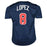 Javy Lopez Signed Atlanta Blue Baseball Jersey (JSA) - RSA