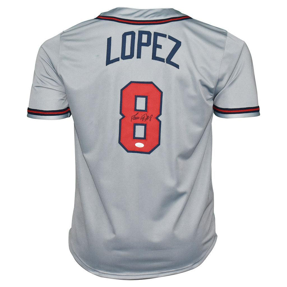 Javy Lopez Signed Atlanta Grey Baseball Jersey (JSA) - RSA