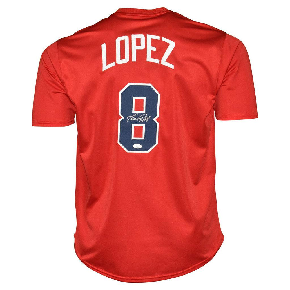 Javy Lopez Signed Atlanta Blue Baseball Jersey (JSA)