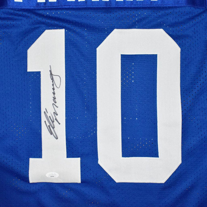 Eli Manning Signed New York Pro Blue Football Jersey (JSA)