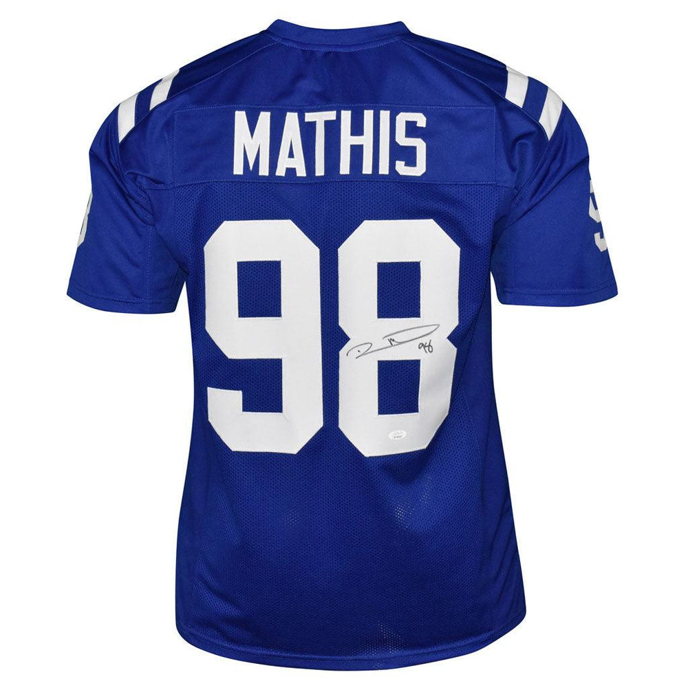 Robert Mathis Signed Indianapolis Pro Blue Football Jersey (JSA) — RSA