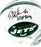 Kevin Mawae Signed HOF 2019 Inscription New York Jets Throwback 1965-77 Speed Mini Football Helmet (JSA) - RSA