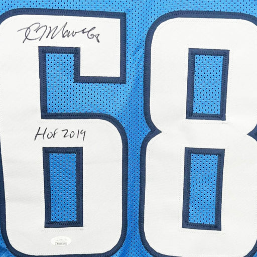 Kevin Mawae Signed HOF 2019 Inscription New York White Football Jersey — RSA