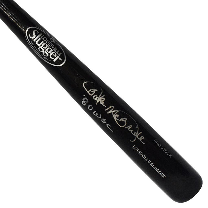 Bake McBride Signed 80 WSC Inscription Louisville Slugger Official MLB Black Baseball Bat (JSA) - RSA