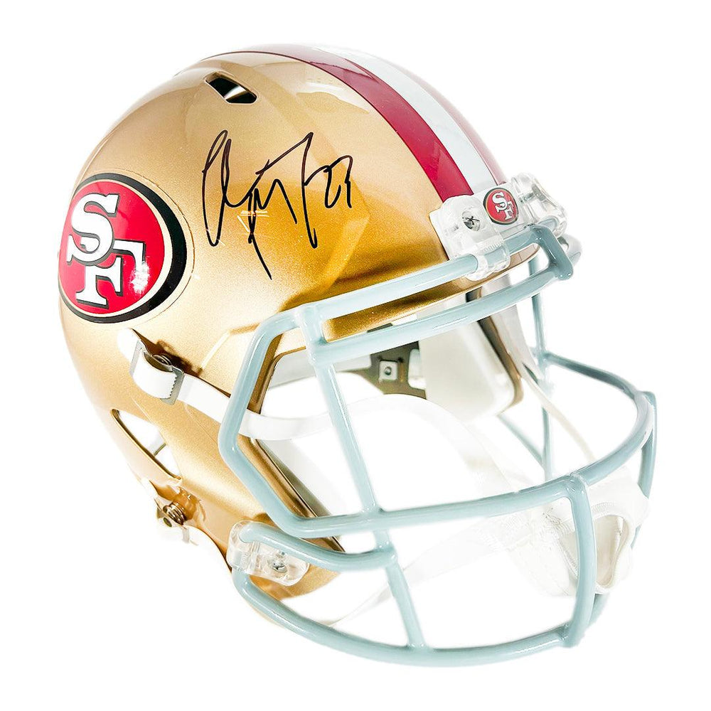 Christian McCaffrey Signed San Francisco 49ers Speed Full-Size Replica Football Helmet (JSA) - RSA