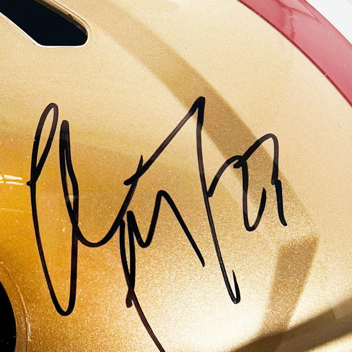 Christian McCaffrey Signed San Francisco 49ers Speed Full-Size Replica Football Helmet (JSA) - RSA