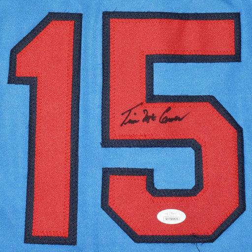 Tim McCarver Signed St Louis Blue Baseball Jersey (JSA) - RSA