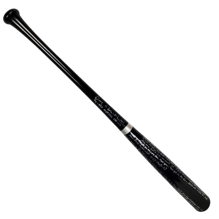 Denny McLain Signed Mickey Mantle Full Story Inscription Rawlings Black Baseball Bat (JSA) - RSA