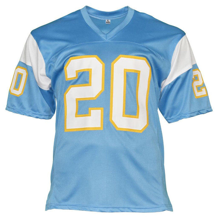 RSA Natrone Means Signed Los Angeles Light Blue Football Jersey (JSA)