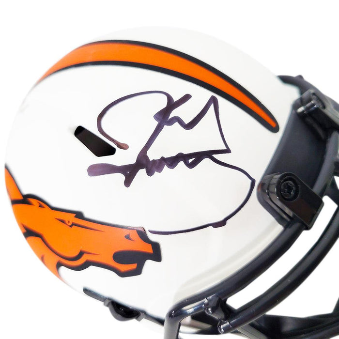 Karl Mecklenburg Autographed Denver Broncos Lunar Speed Mini Helmet- B –  The Jersey Source