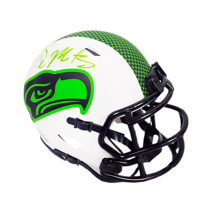 DK Metcalf Signed Seattle Seahawks Lunar Eclipse Speed Mini Football Helmet (Beckett) - RSA