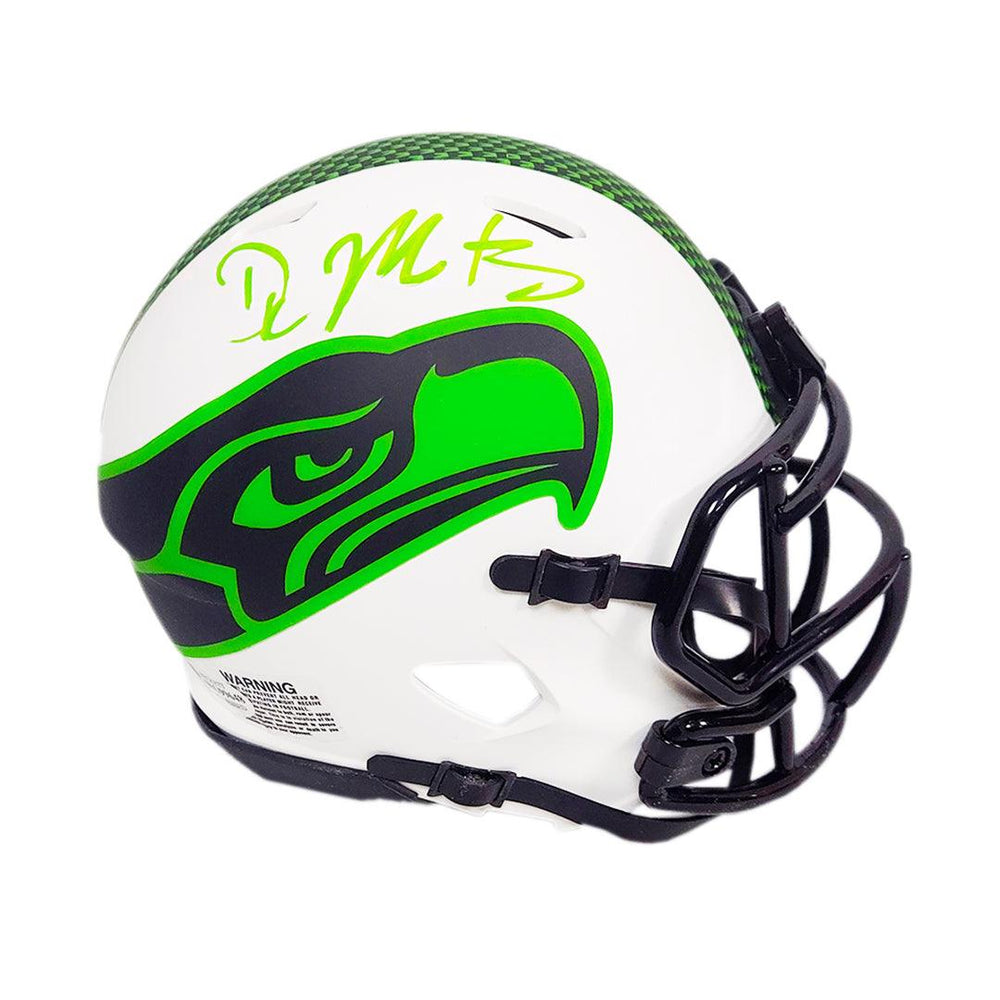 DK Metcalf Signed Seattle Seahawks Lunar Eclipse Speed Mini Football Helmet (Beckett) - RSA