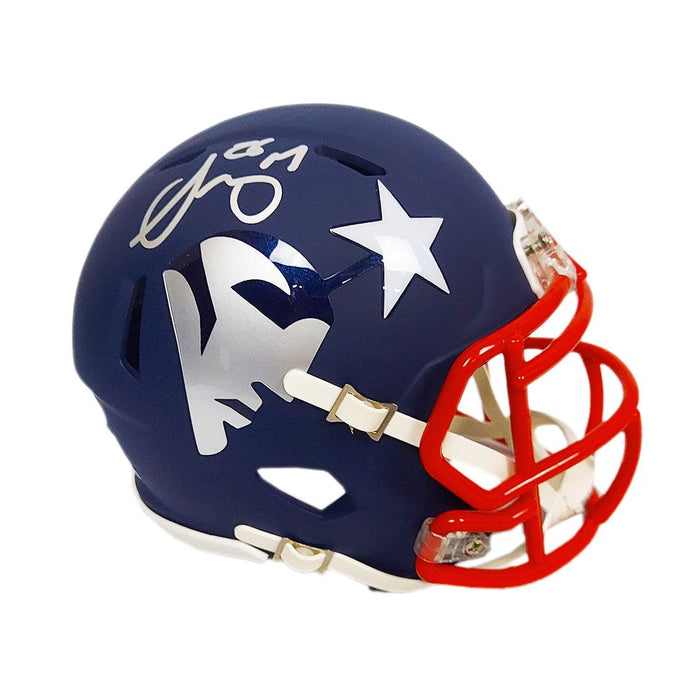 Sony Michel Signed New England Patriots AMP Speed Mini Football Helmet — RSA