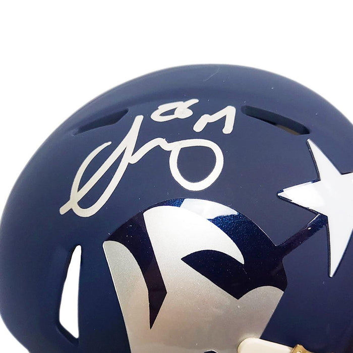 Sony Michel Signed New England Patriots AMP Speed Mini Football Helmet — RSA