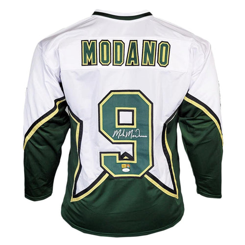 Mike Modano Autographed Dallas Stars (Green #9) Custom Hockey Jersey – JSA