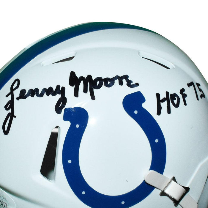 Lenny Moore Autographed Indianapolis Colts Jersey Inscribed HOF 75