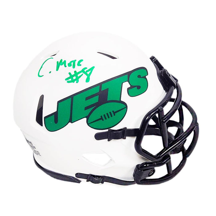 Elijah Moore Autographed New York Jets Speed Mini Helmet Beckett