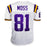 Thaddeus Moss Signed LSU College White Football Jersey (Beckett) - RSA