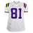 Thaddeus Moss Signed LSU College White Football Jersey (Beckett) - RSA