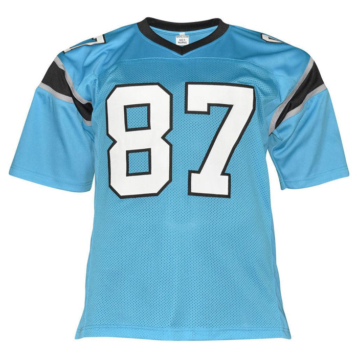 Muhsin Muhammad Signed Carolina Blue Football Jersey (Beckett) — RSA