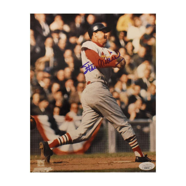 Stan Musial Autographed St. Louis Cardinals 8x10 Photo #2 - Action Batting