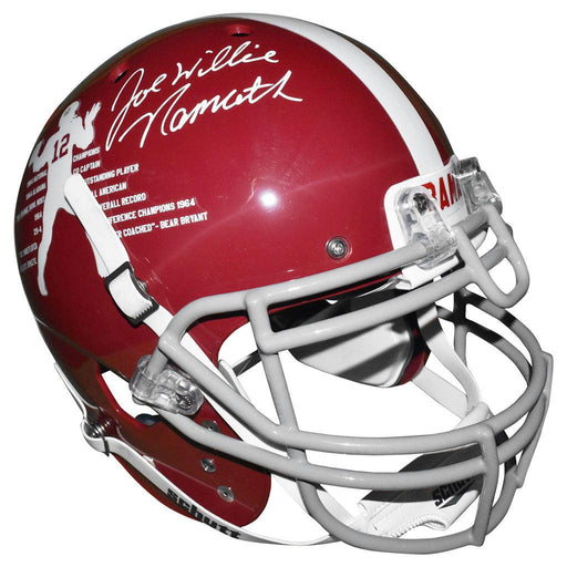 Joe Namath Signed And Inscribed Willie Alabama Crimson Tide Schutt Authentic Helmet (JSA Witnessed) - RSA