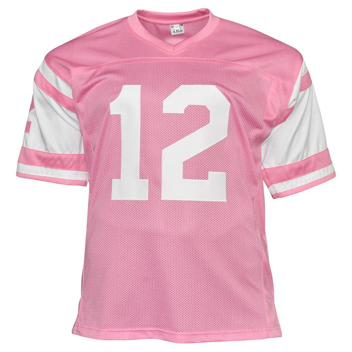 Joe Namath Signed Breast Cancer Awareness Jersey White and Pink