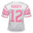 Joe Namath Signed Breast Cancer Awareness Jersey White and Pink Custom Jersey (JSA Witnessed) - RSA