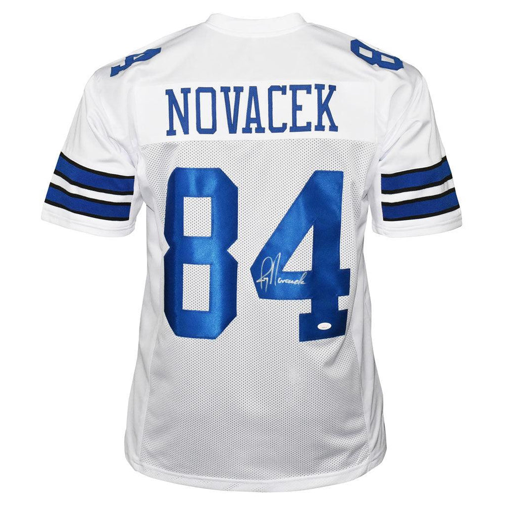 Jay Novacek Autographed and Framed White Cowboys Jersey