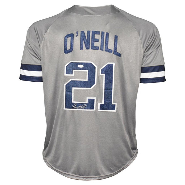 Paul O'Neill Authentic Signed Grey Pro Style Framed Jersey BAS