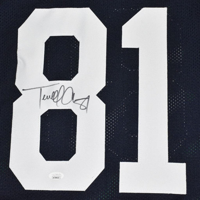 Terrell Owens Signed Dallas White Football Jersey (JSA)