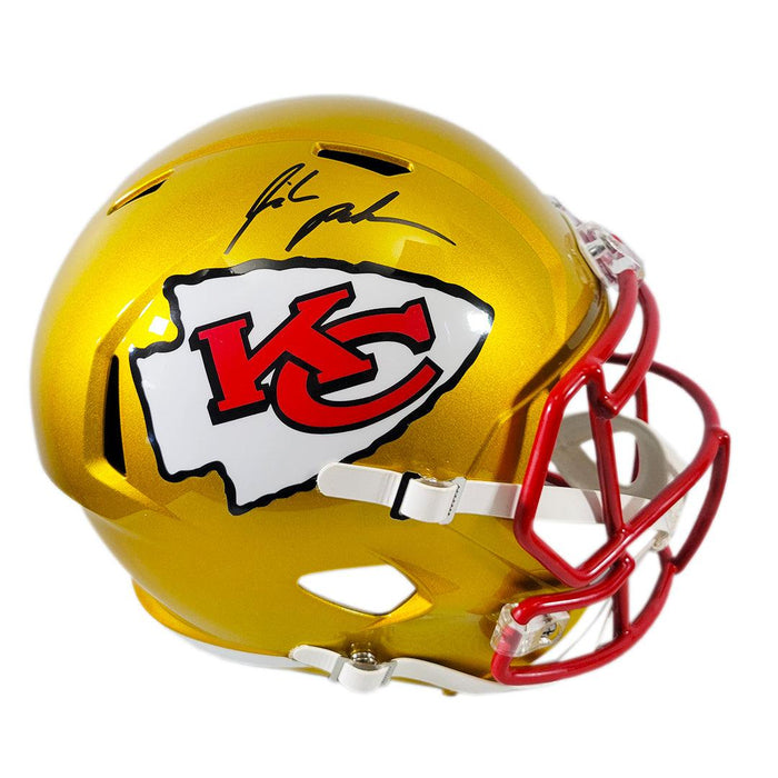 Isiah Pacheco Signed Kansas City Chiefs Flash Speed Full-Size Replica Football Helmet (JSA) - RSA