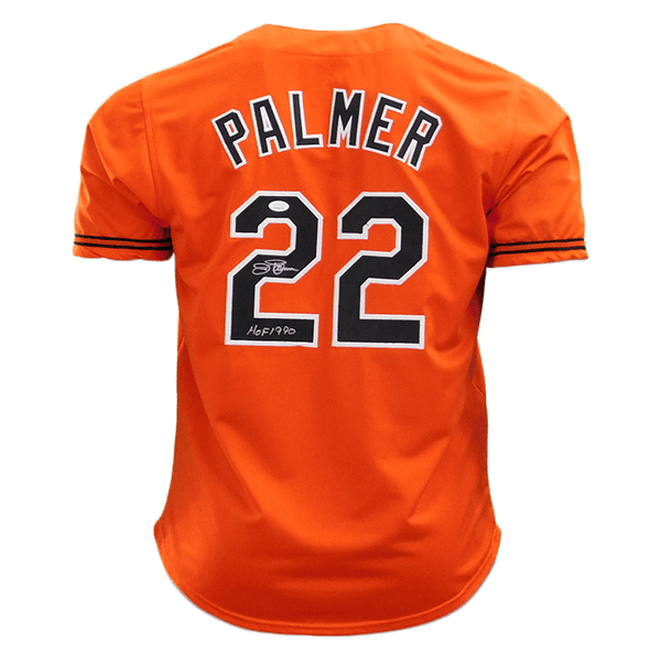 Jim Palmer Signed Baltimore Orioles Gray Jersey Inscribed HOF 90