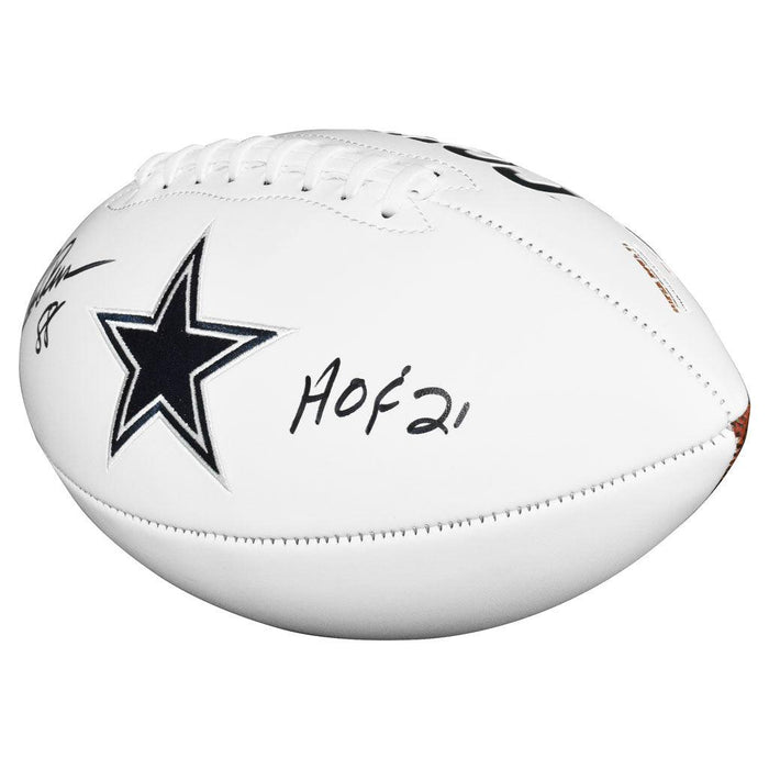 Drew Pearson Signed Dallas Cowboys Official NFL Team Logo Football