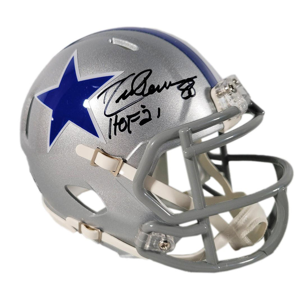 Drew Pearson Signed HOF 21 Inscription Dallas Cowboys Throwback 1964-6 — RSA