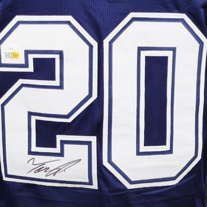 Tony Pollard Signed Memphis College Blue Football Jersey (JSA) — RSA