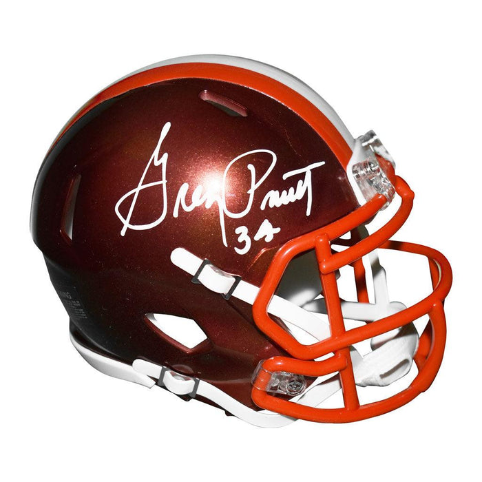 Greg Pruitt Signed Cleveland Browns Speed Mini Helmet — TSE Cleveland